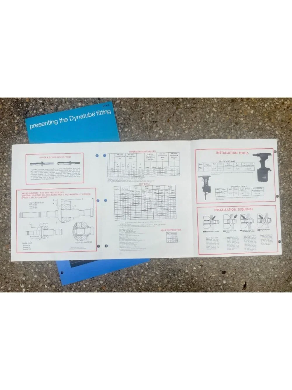 1970s Huck Resistoflex Aerospace Dynatube Blind Bolt Manual Brochure Lot